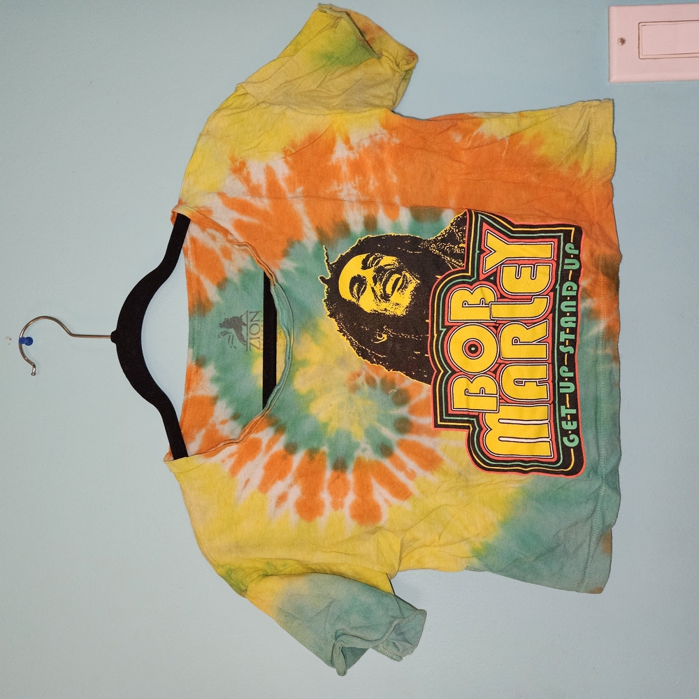 Bob Marley Tie-Dye Cropped T-Shirt